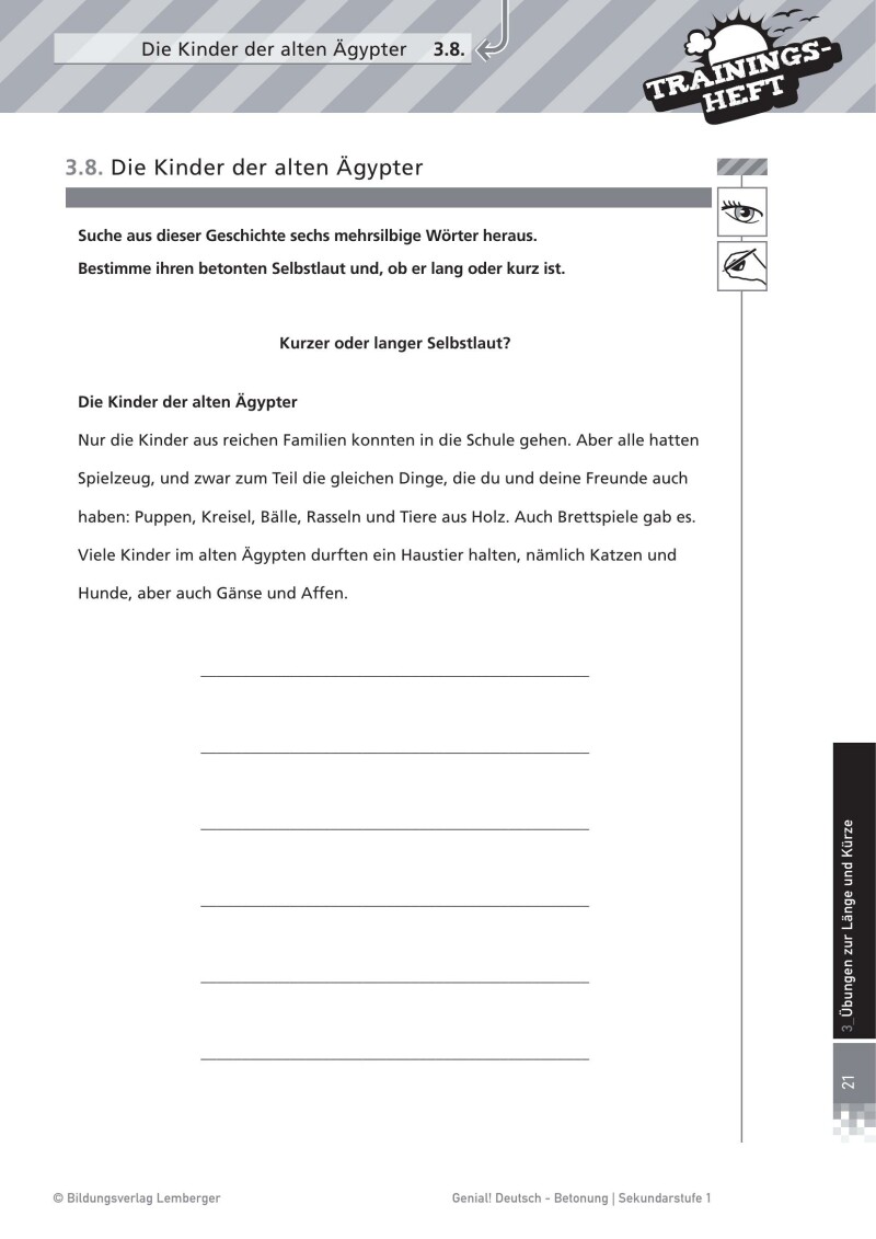 Genial! Deutsch – Trainingsheft Betonung – Sek 1