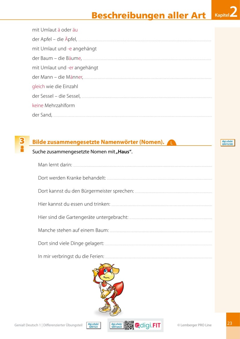 Genial! Deutsch 1 – Sprachbuch IKT LP’23 v.1.2 / Differenzierter Übungsteil mit Gratis E-Book; PLUS-Versionen mit der Vollversion eSquirrel