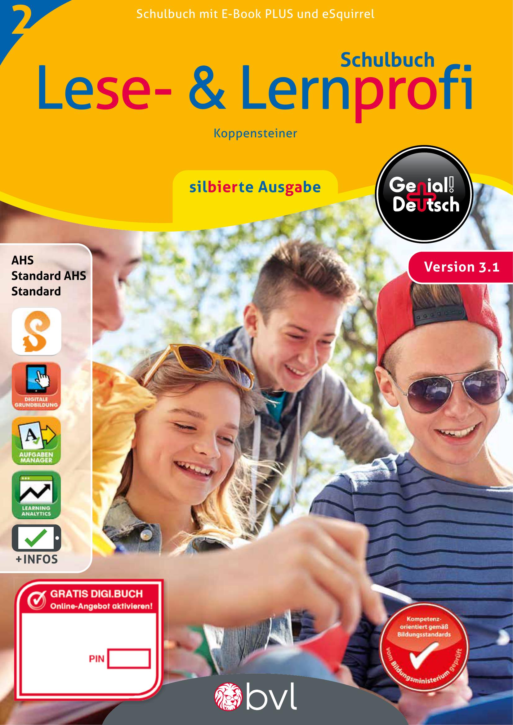 Genial! Deutsch 2 – Lese- und Lernprofi v3.1 / Schulbuch silbierte Ausgabe PLUS-Lizenz mit eSquirrel