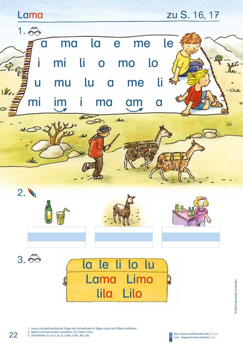 ABC der Tiere 1 – Schulbuch: Lesen in Silben – Arbeitsheft – Teil A LP‘23 v1.1