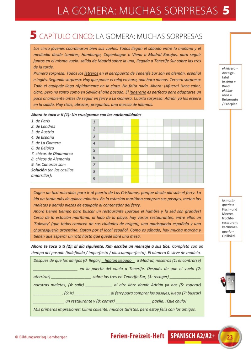 Spanisch – Ferien-Freizeit-Heft A2/A2+