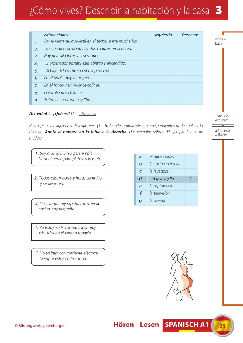Spanisch A1 Hören-Lesen_Arbeitsbuch inkl. Audio-CD