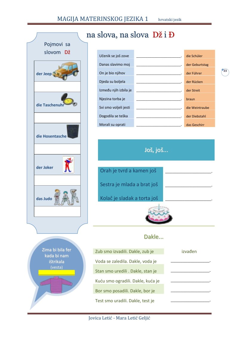 MAGIJA MATERINSKOG JEZIKA 1 hrvatski - DIE MAGIE DER MUTTERSPRACHE 1 kroatisch