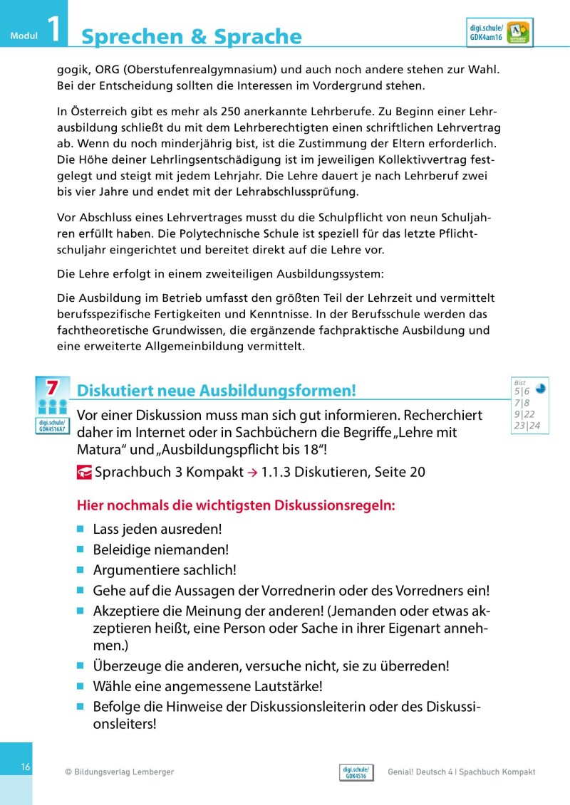 Genial! Deutsch 4 – Sprachbuch Kompakt IKT_Version 1.1: Schulbuch mit E-Book für das Leistungsniveau ”Standard”