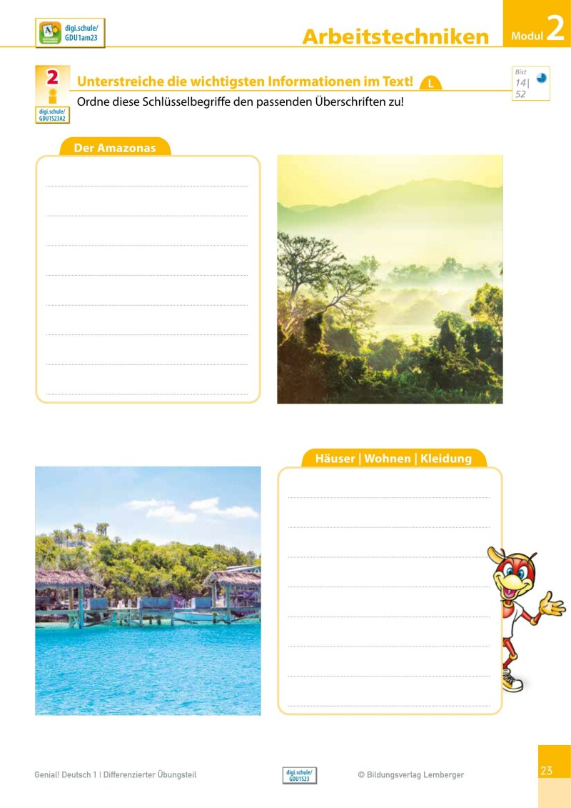 Genial! Deutsch 1 – Sprachbuch IKT / Schulbuch Differenzierter Übungsteil – Classic