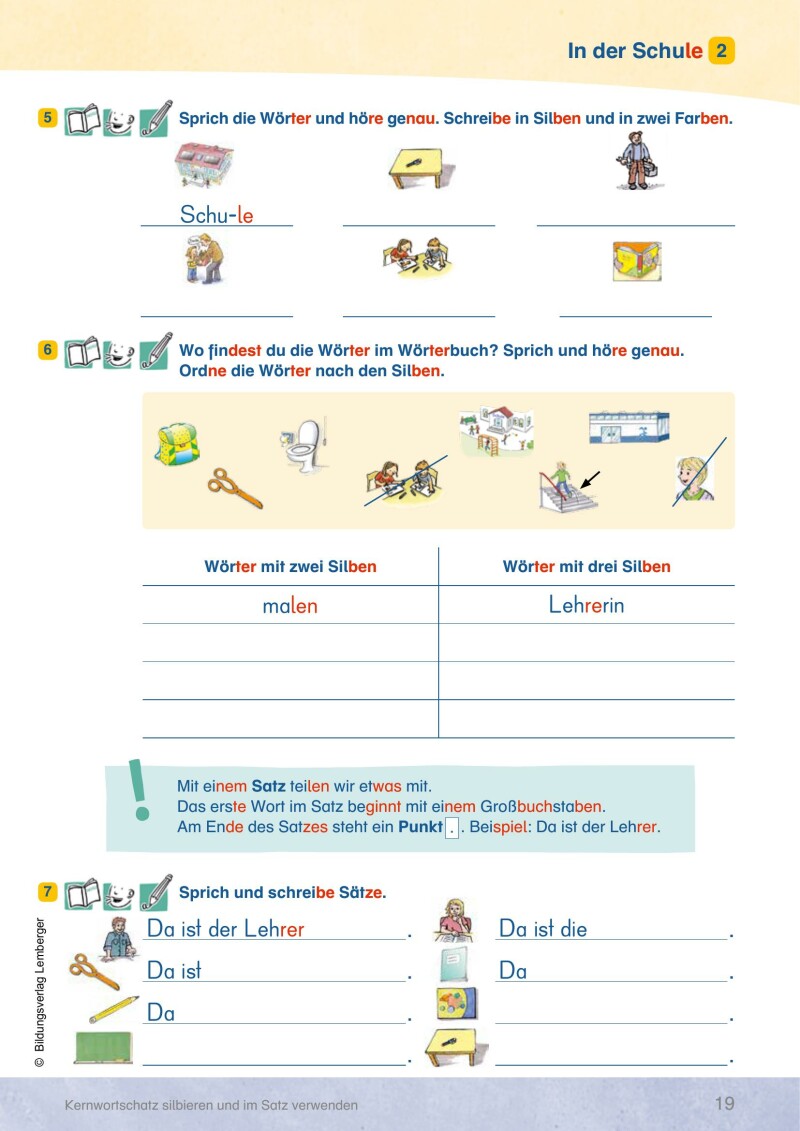 INDIGO - DaZ-Silben-Themen-Wörterbuch: Arbeitsheft