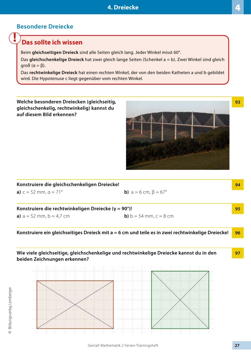 Genial! Mathematik 2 - Ich kann's!: Ferien-Trainings-Heft