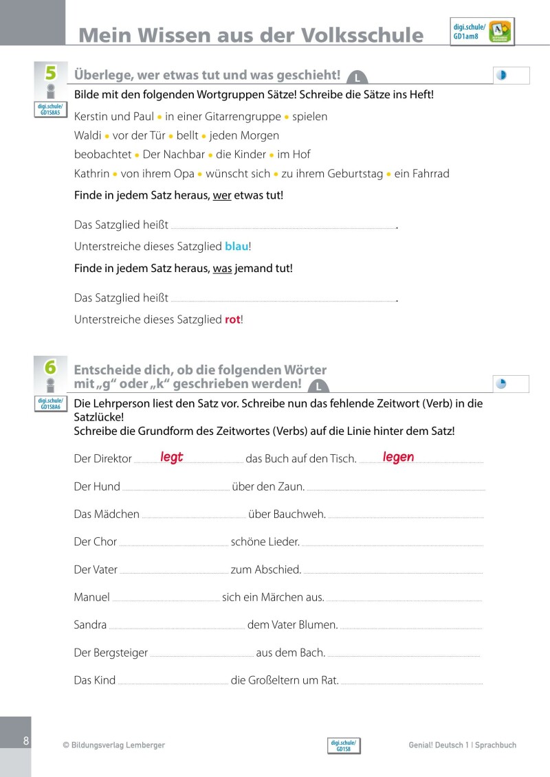 Genial! Deutsch 1 – Sprachbuch IKT / Schulbuch – Classic