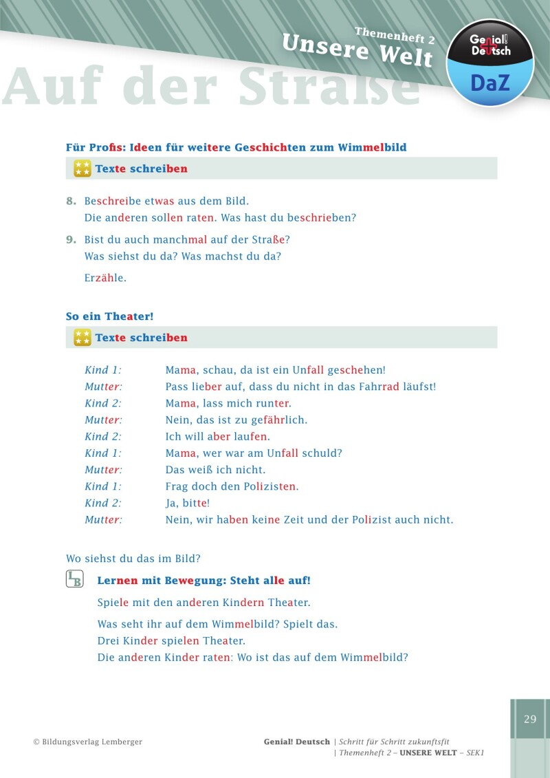 Genial! Deutsch DAZ - Schritt für Schritt zukunftsfit - Schulbuch - Themenheft 2 Sekundarstufe 1 - silbierte Ausgabe: Unsere Welt