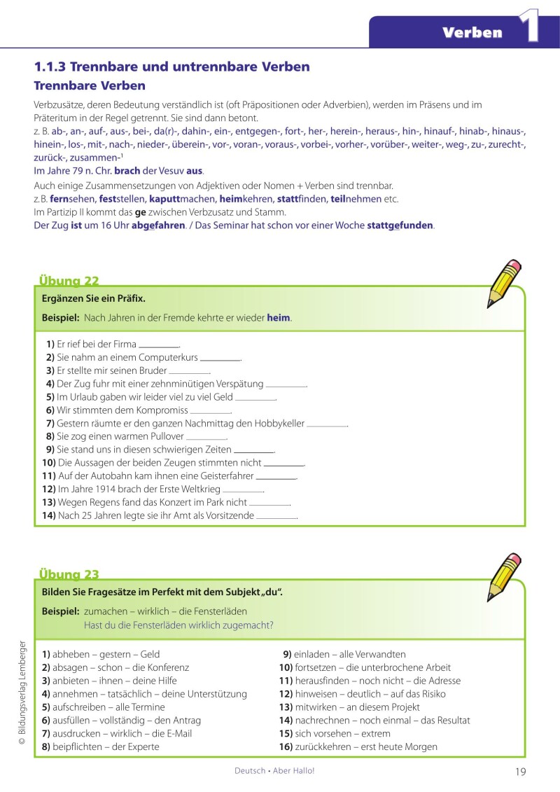 Deutsch - ABER HALLO! Grammatikübungen Mittel- und Oberstufe