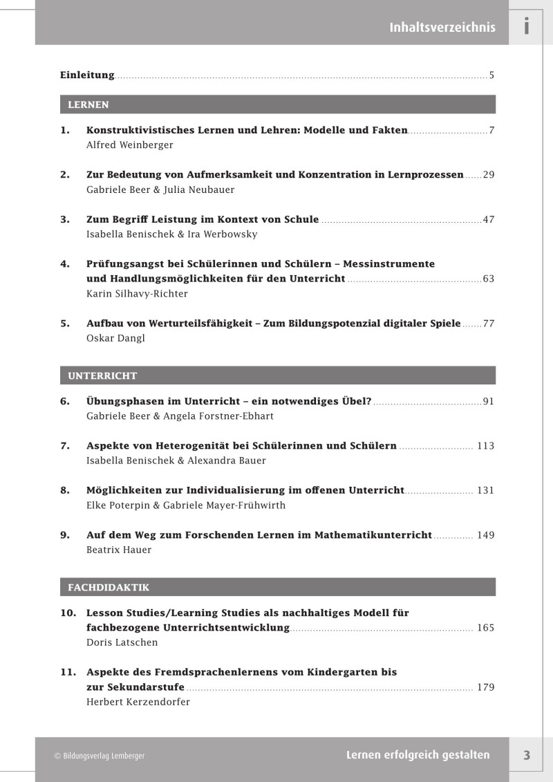 Lernen erfolgreich gestalten
