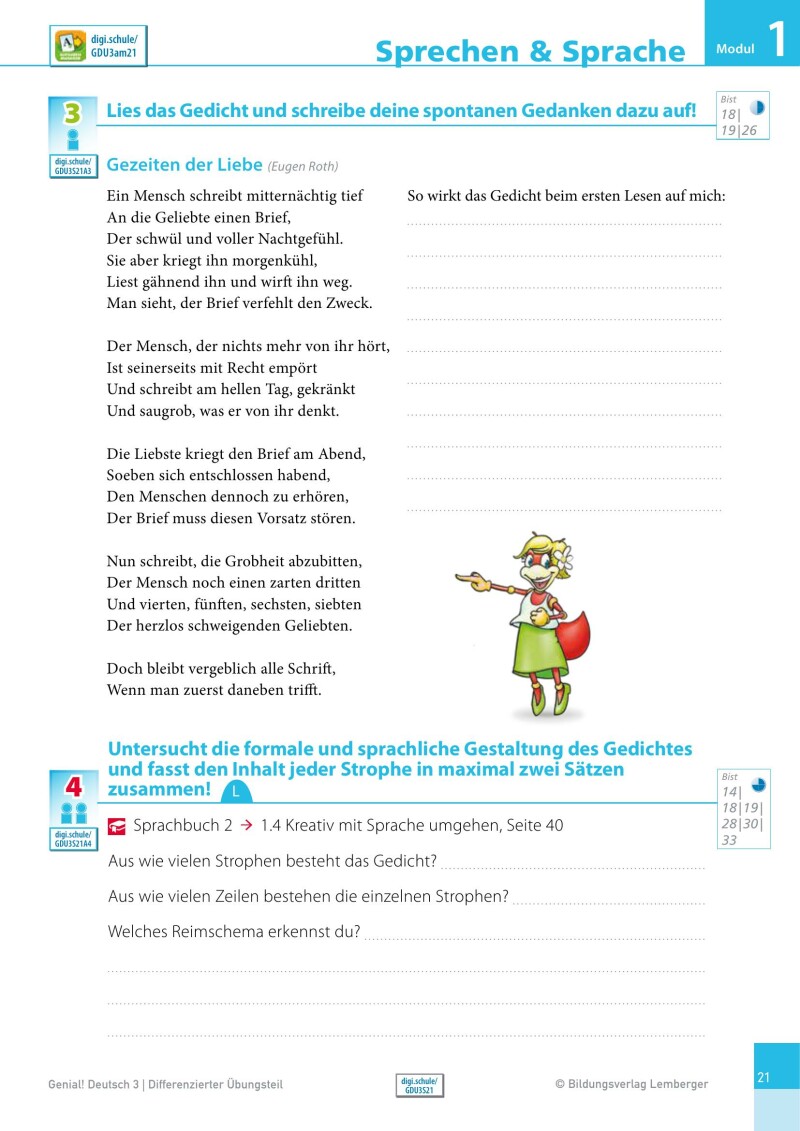 Genial! Deutsch 3 - Sprachbuch IKT NEU: Differenzierter Übungsteil mit Lösungsheft