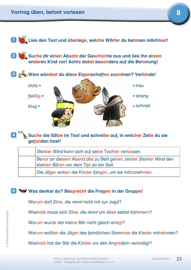Lese.Schlau 3 - Lesebuch mit Silbenschrift