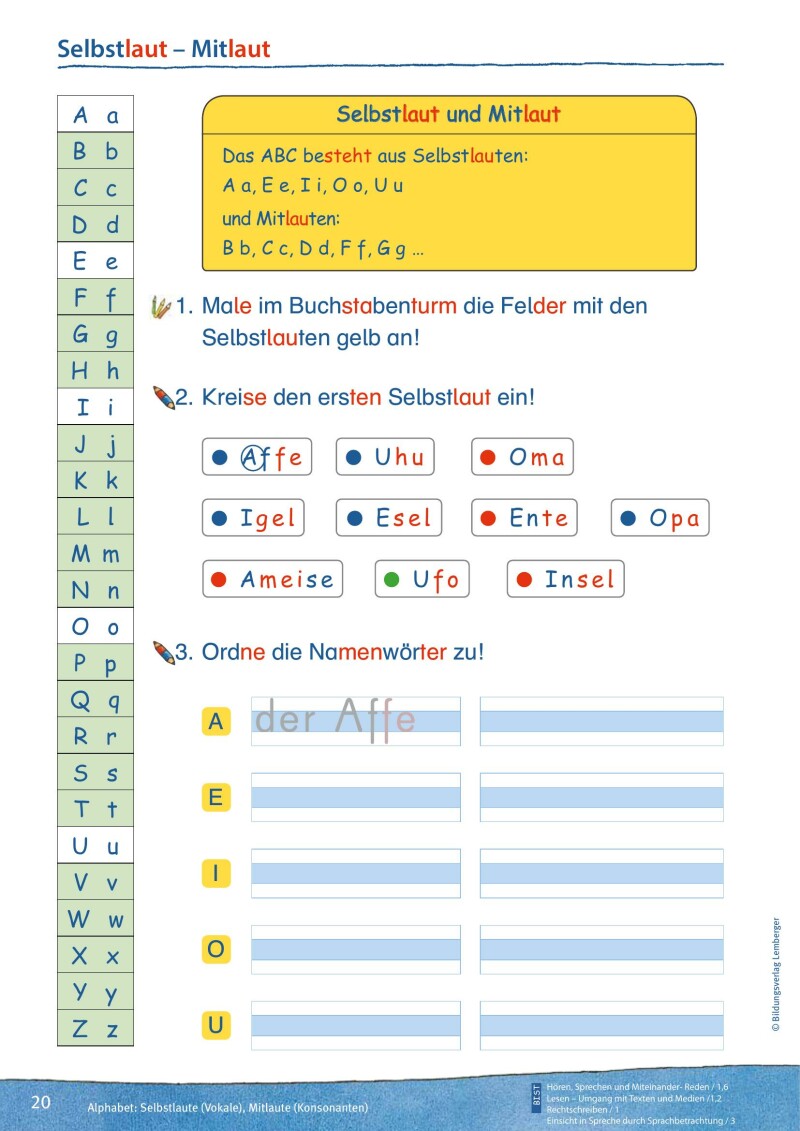ABC der Tiere 2 - Schulbuch Kompaktausgabe: Spracharbeitsheft A (1. Semester)