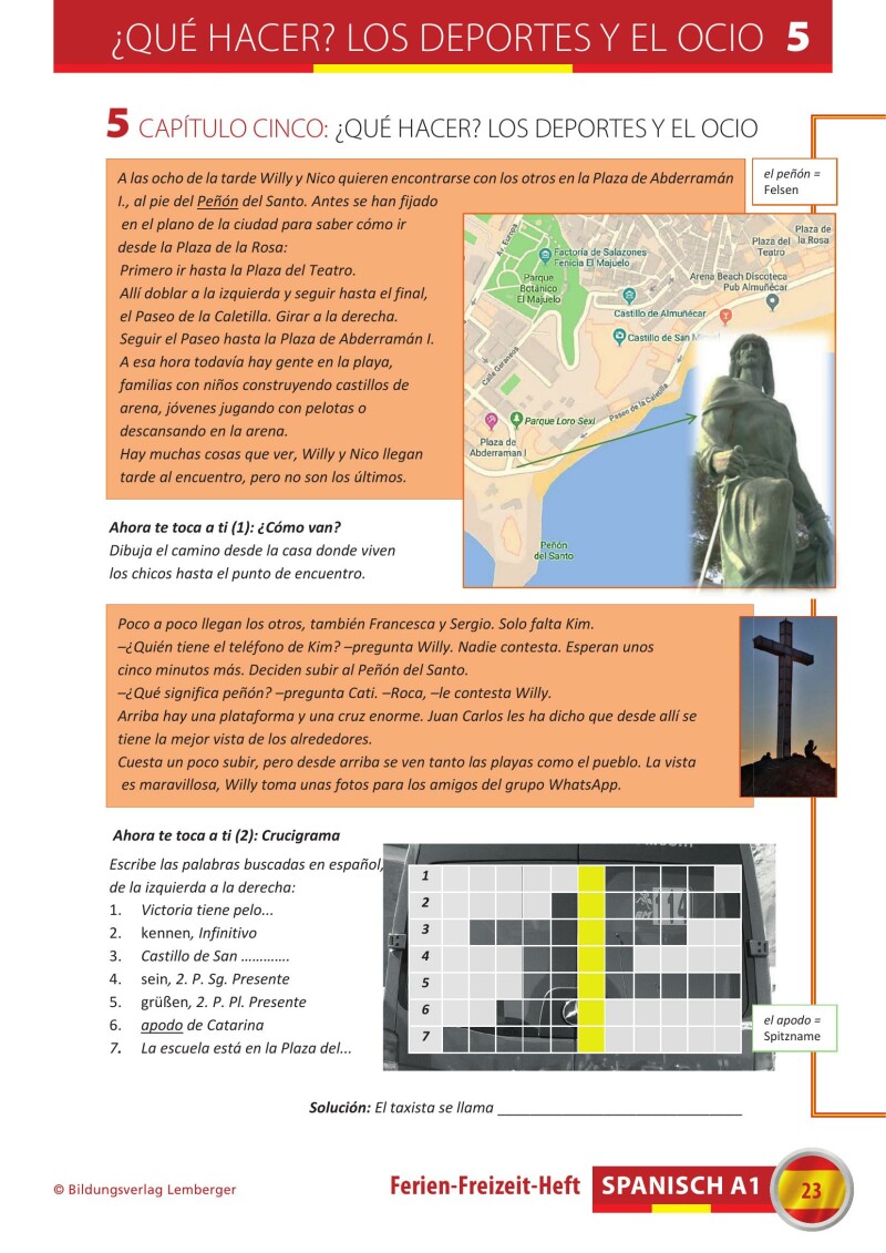 Spanisch – Ferien-Freizeit-Heft A1
