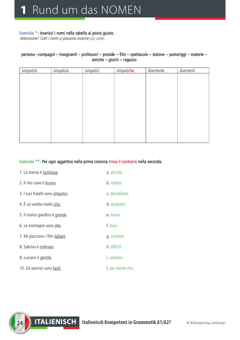 Italienisch Kompetent in Grammatik? Übungsbuch