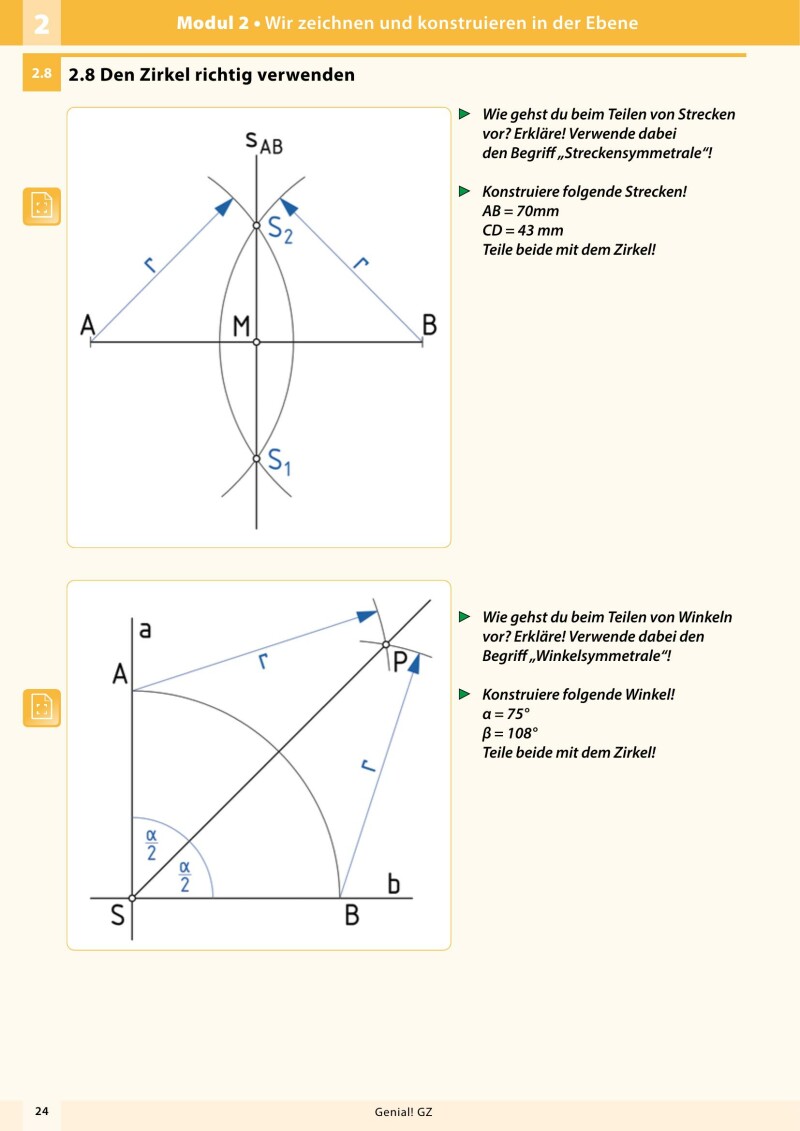 Genial! Geometrisches Zeichnen 3-4 / Schulbuch v2.1