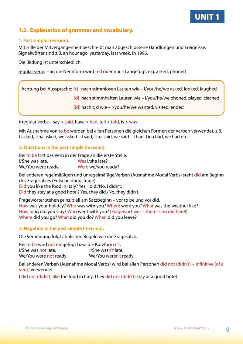 Modern English – A new Grammar4YOU_Band 2 (A1/A2)