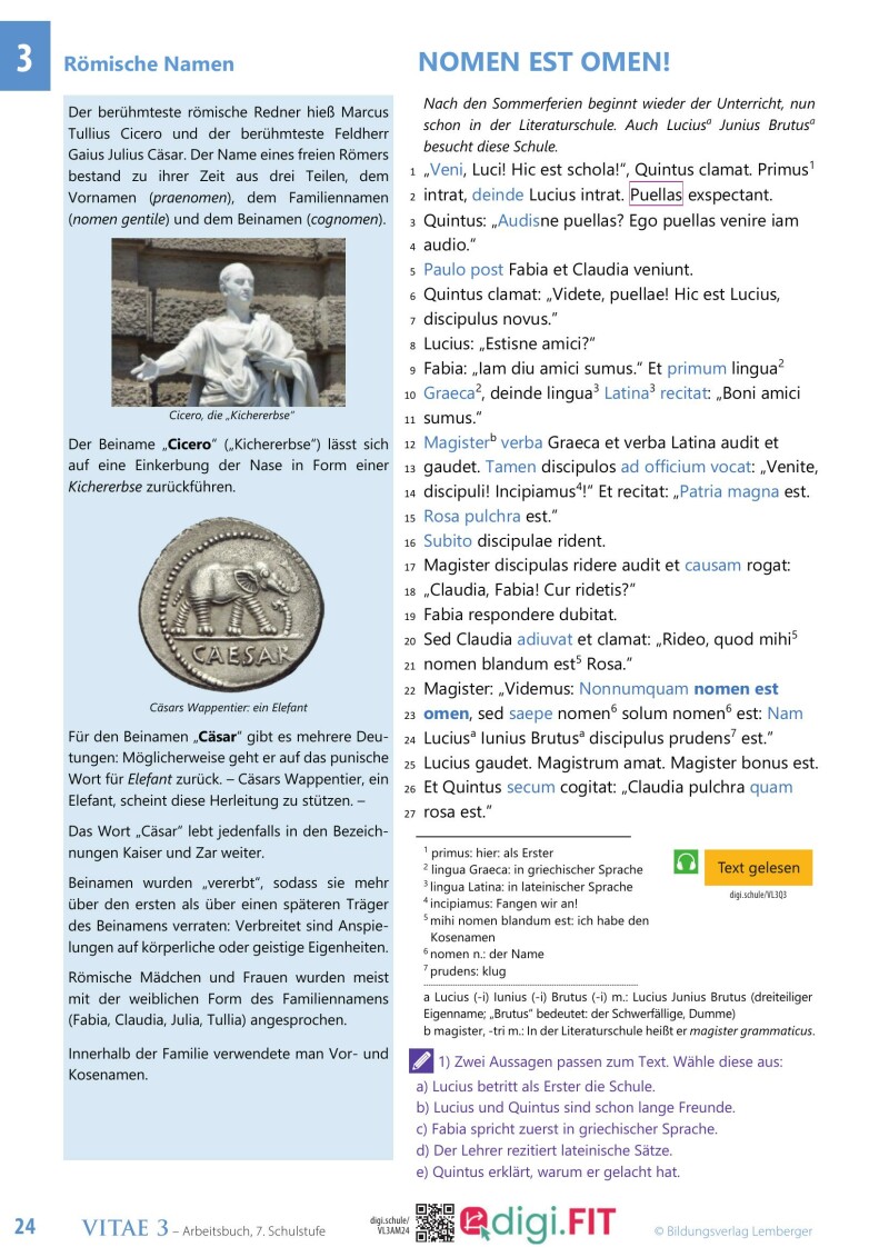 Vitae 3 / Schulbuch für die 3. Klasse Unterstufe v1.1_LP’23