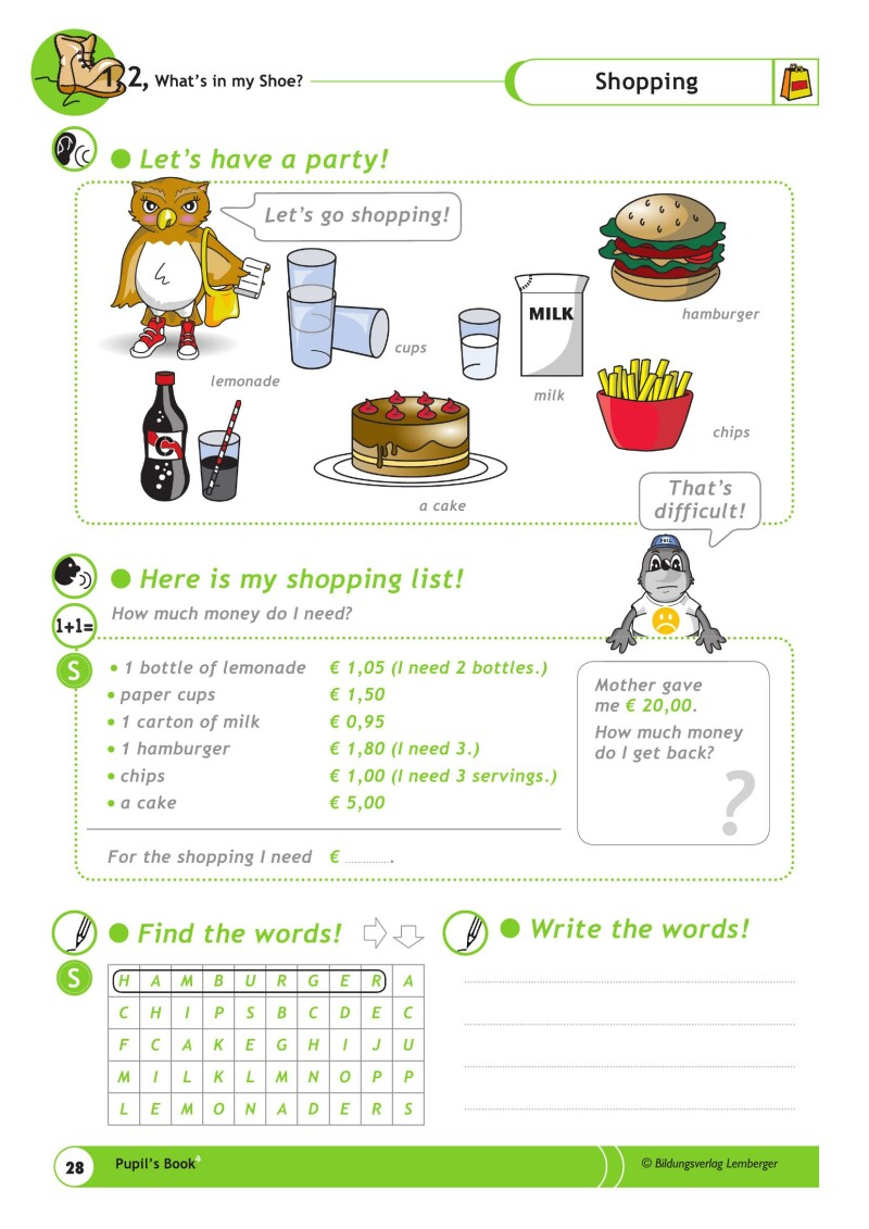 1,2, What's in my Shoe? - Pupil's Book 4