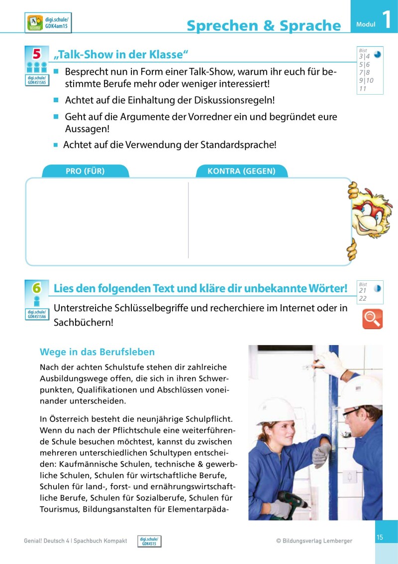 Genial! Deutsch 4 – Sprachbuch Kompakt IKT_Version 1.1: Schulbuch mit E-Book für das Leistungsniveau ”Standard”