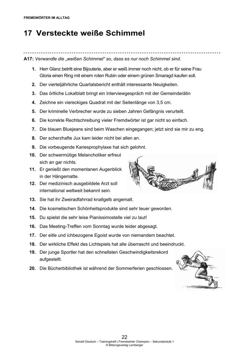 Genial! Deutsch – Trainingsheft Fremdwörter-Champion – Sek 1