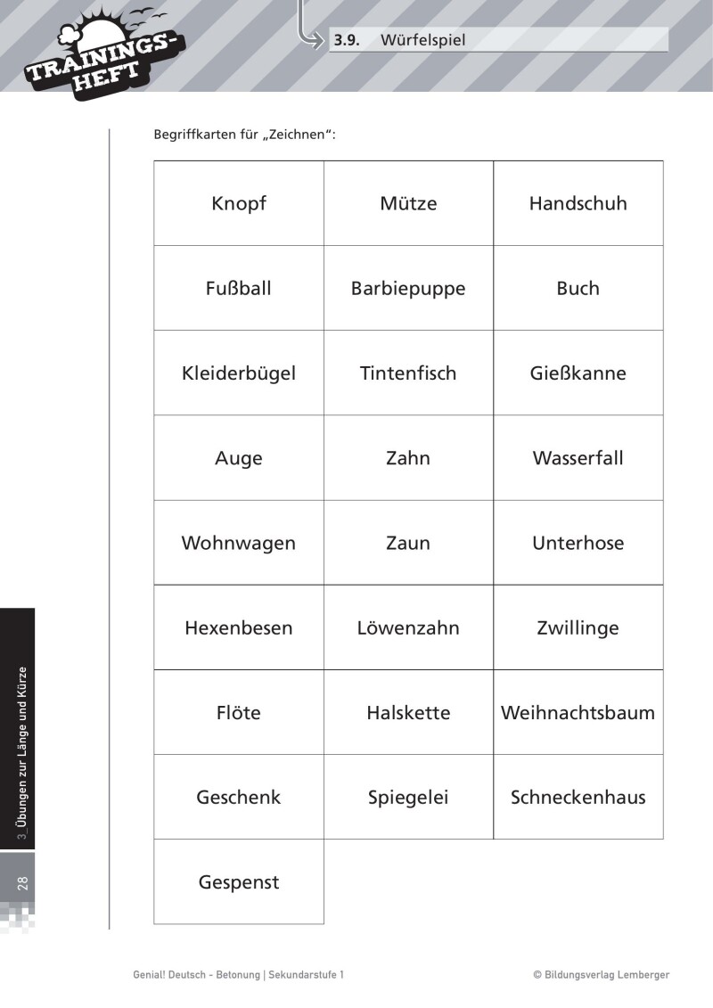 Genial! Deutsch – Trainingsheft Betonung – Sek 1