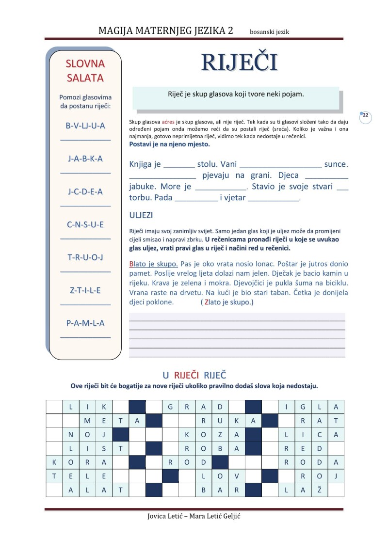 MAGIJA MATERNJEG JEZIKA 2 bosanski - DIE MAGIE DER MUTTERSPRACHE 2 bosnisch