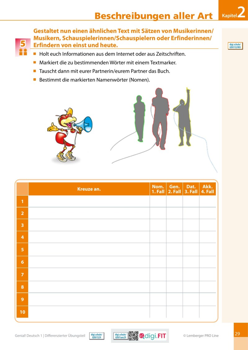 Genial! Deutsch 1 – Sprachbuch IKT LP’23 v.1.2 / Differenzierter Übungsteil mit Gratis E-Book; PLUS-Versionen mit der Vollversion eSquirrel