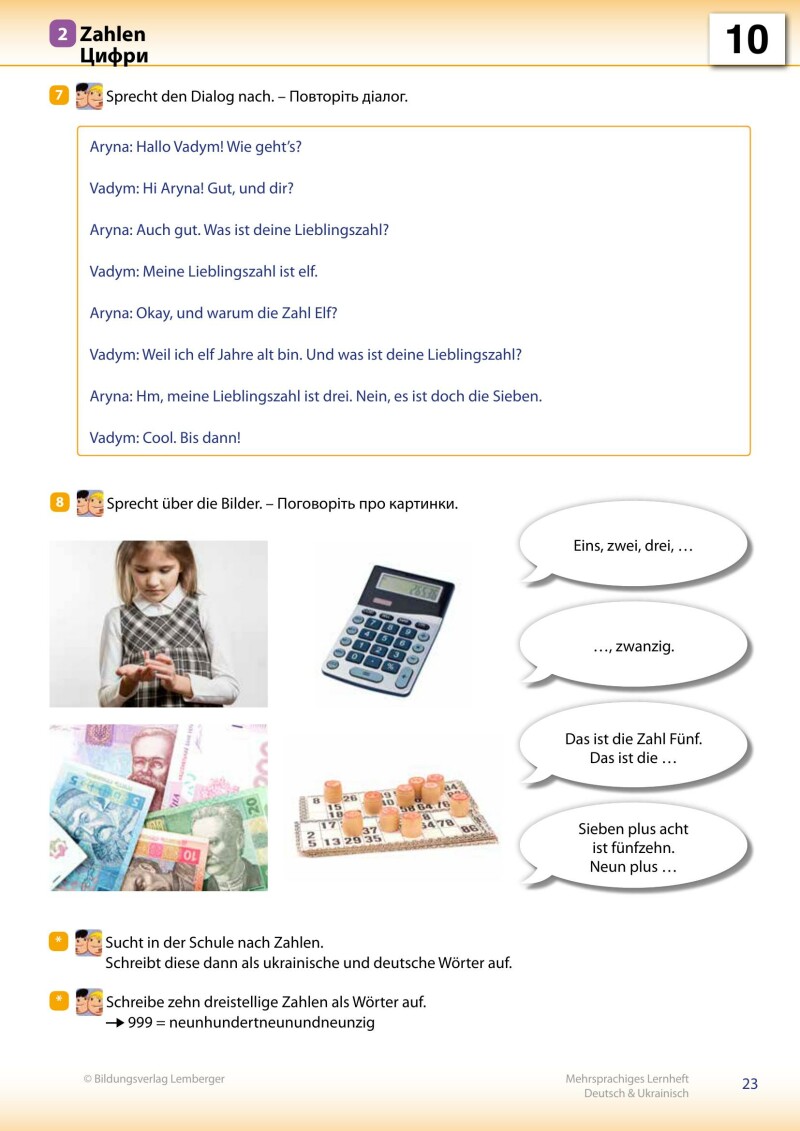 Trutnovskys sprachsensible Lernmaterialien für DaZ – Mehrsprachiges Lernheft / Deutsch & Ukrainisch