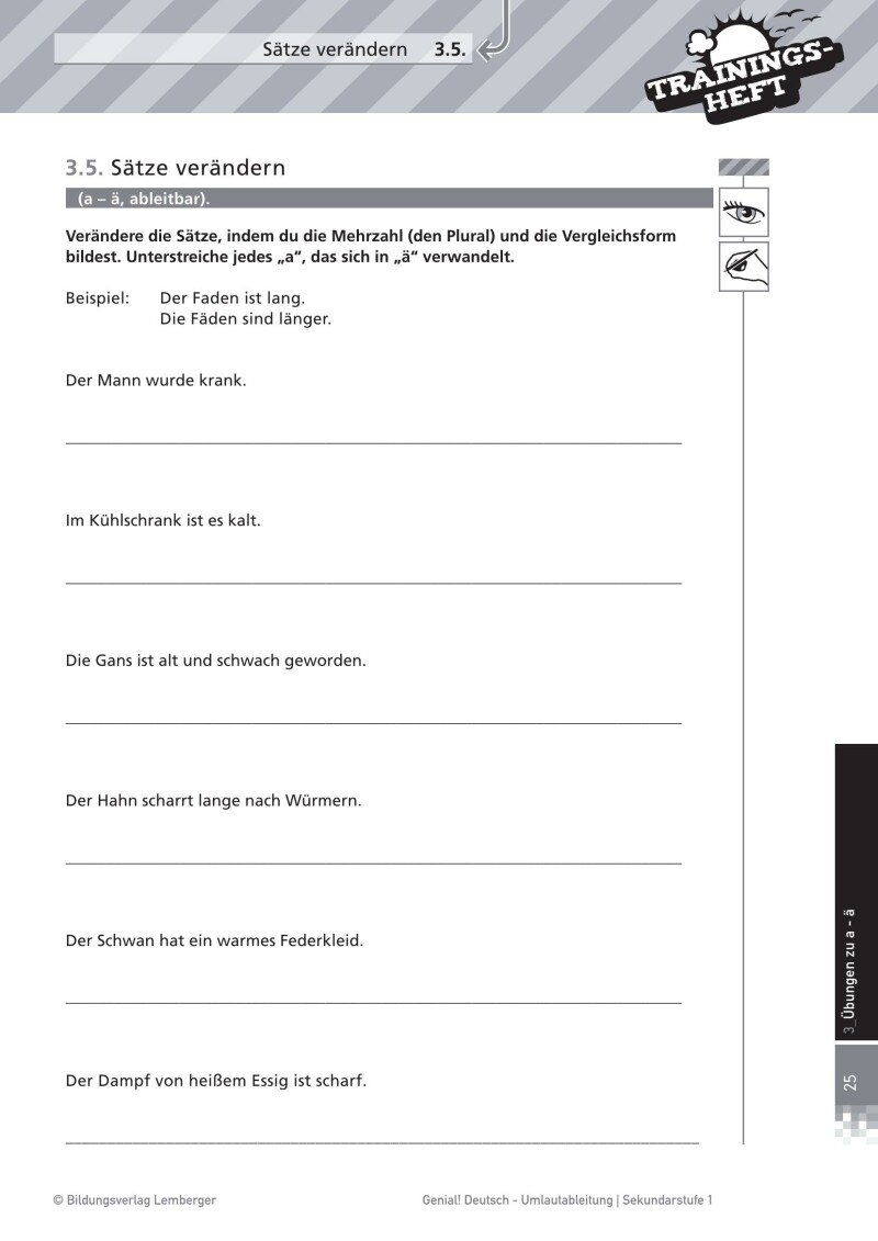 Genial! Deutsch – Trainingsheft Umlautableitung – Sek 1