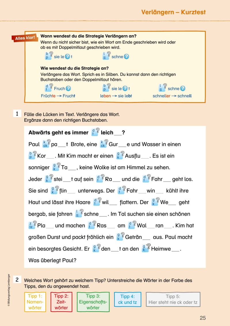 ABC der Tiere 1-4 - Rechtschreibtipps zum Mitnehmen - Arbeitsheft: Strategien - Regeln - Übungen (mit Lösungsteil)