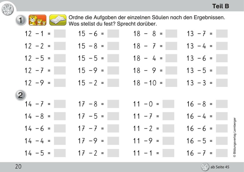 Mathetiger 1 NEU – Schulbuch Tigertrainer – Teil B (für das 2. Semester) – Classic