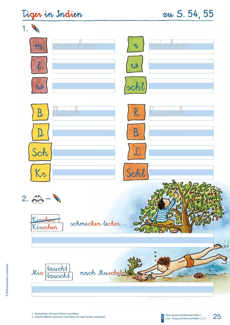 ABC der Tiere 1 – Schulbuch: Lesen in Silben – Arbeitsheft – Teil B Schreibschrift LP‘23 v1.1