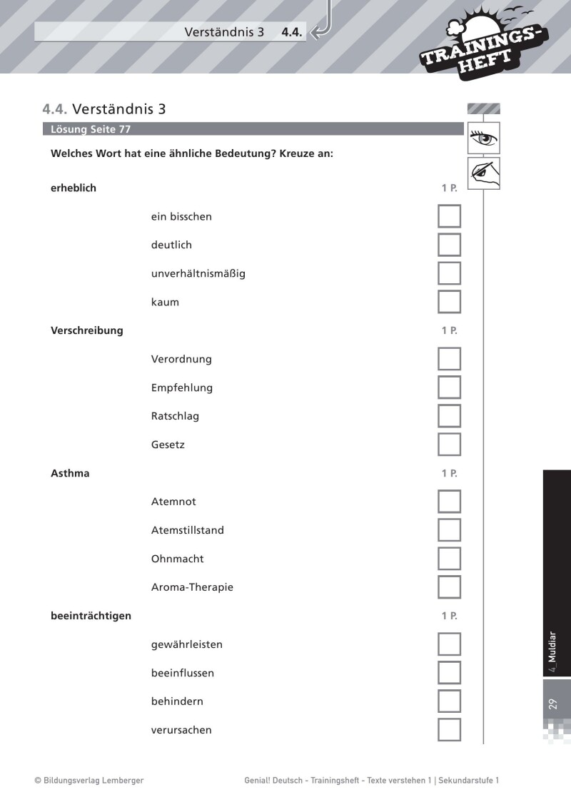 Genial! Deutsch – Trainingsheft Texte verstehen 2 – Sachtexte und Lernkontrollen – Sek 1