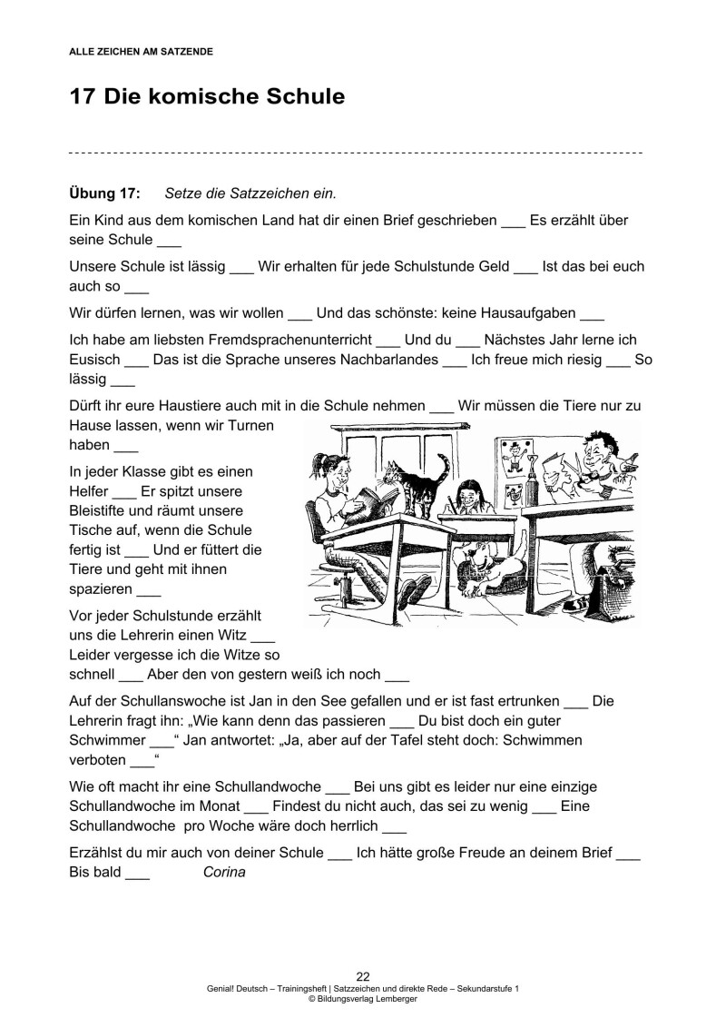 Genial! Deutsch – Trainingsheft Satzzeichen und direkte Rede – Sek 1