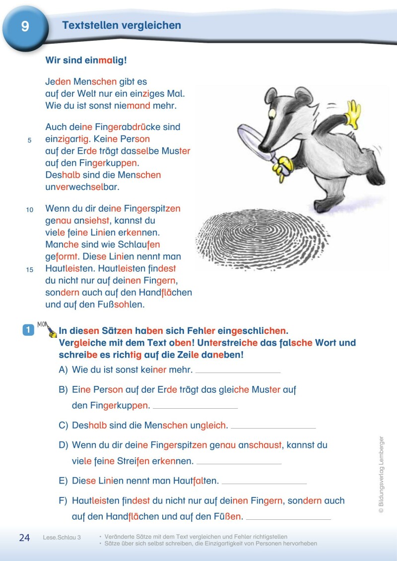 Lese.Schlau 3 - Lesebuch mit Silbenschrift