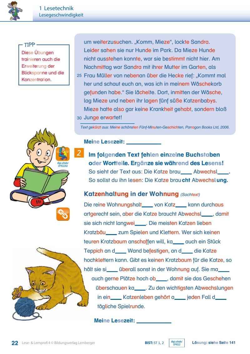 Lese- und Lernprofi 4 v3.1 / Schulbuch – silbierte Ausgabe