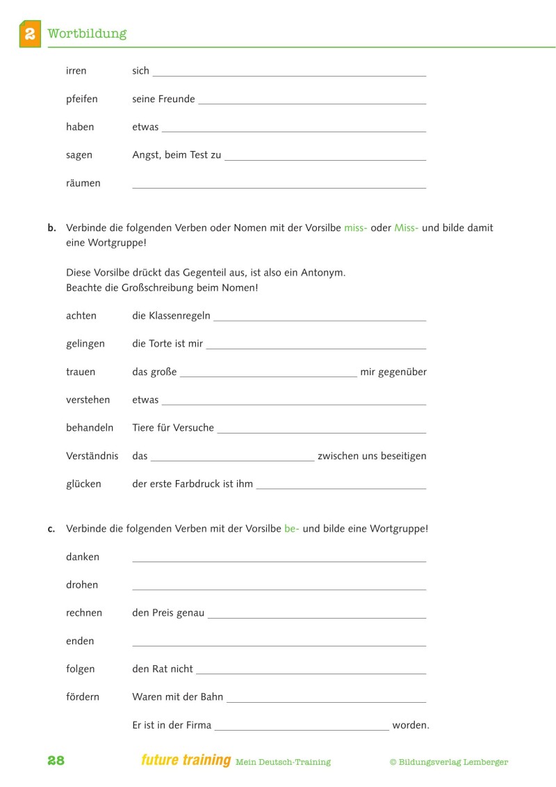 Kompetenz Lernen® - future training - Mein Deutsch-Training (mit Lösungen)