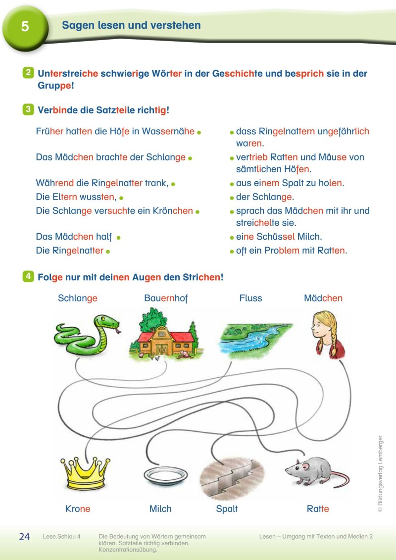 Lese.Schlau 4 - Lesebuch mit Silbenschrift