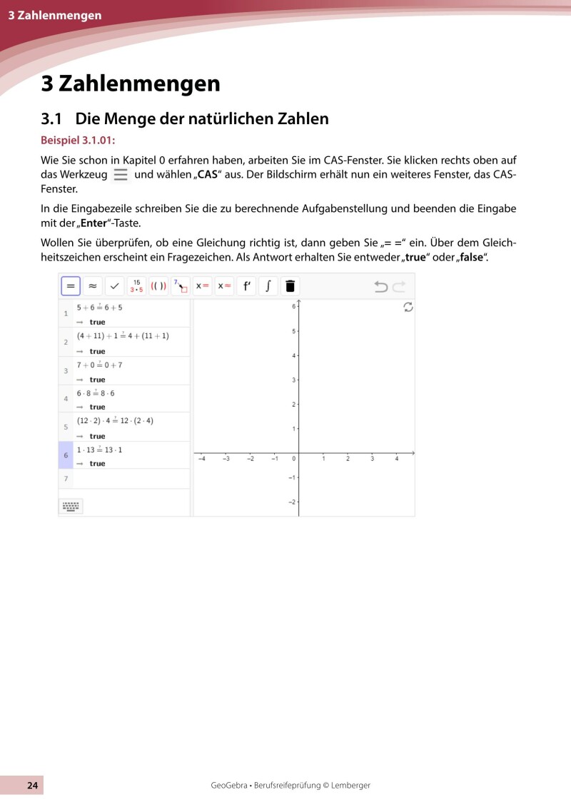 Berufsreifeprüfung Mathematik - Geogebra - Ausgabe BFI Salzburg