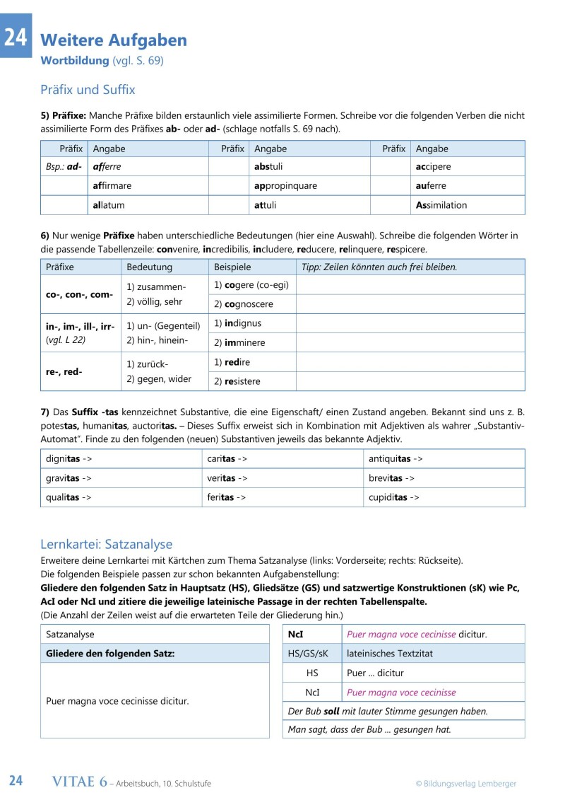 Vitae 6 / Schulbuch für die 6. Klasse Kurzlatein v1.1