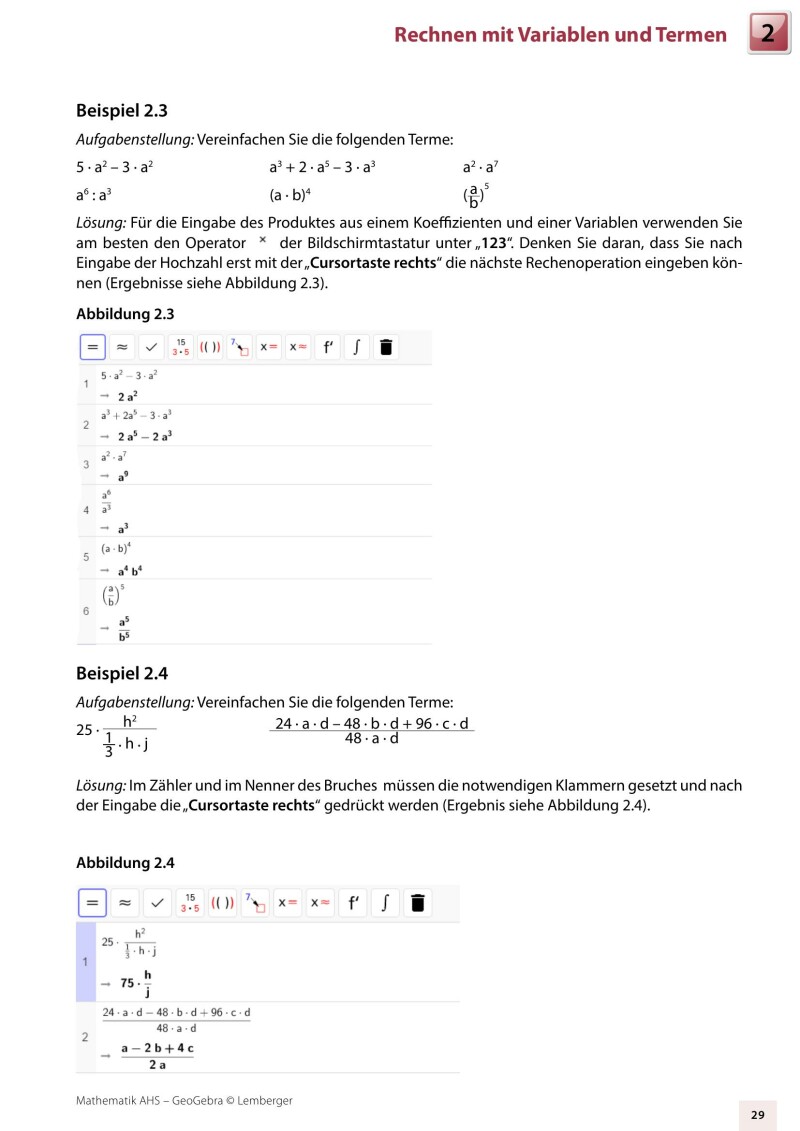 Mathematik AHS Oberstufe – Geogebra