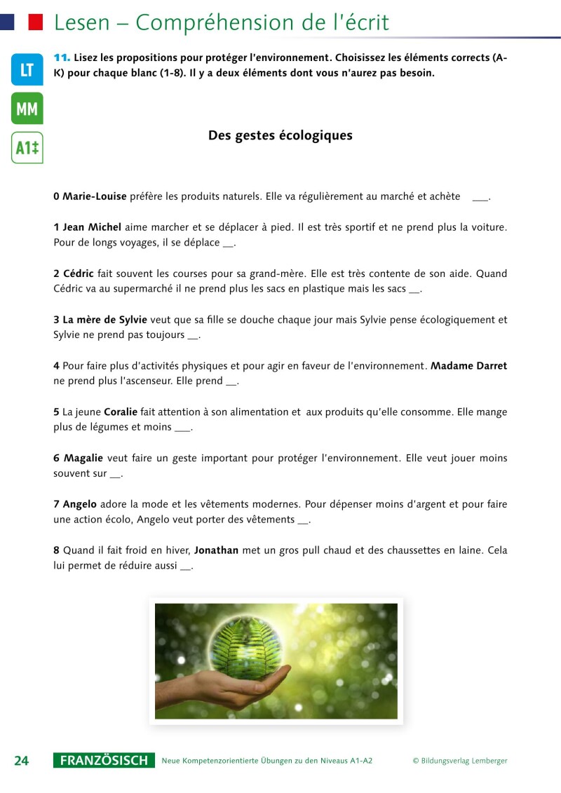 Französisch – Kompetenzorientierte Übungen zu den Niveaus A2-B1-B2 mit Übungen zu literarischen Texten im Anhang