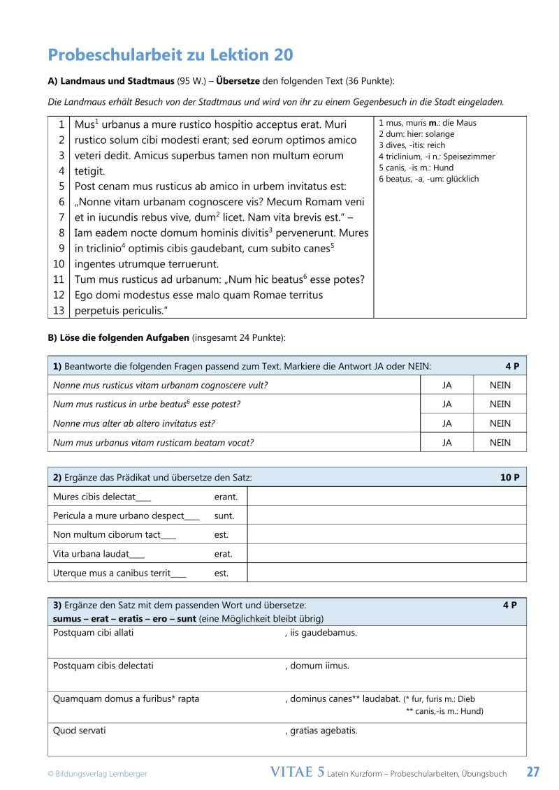 VITAE 5 / Probeschularbeiten