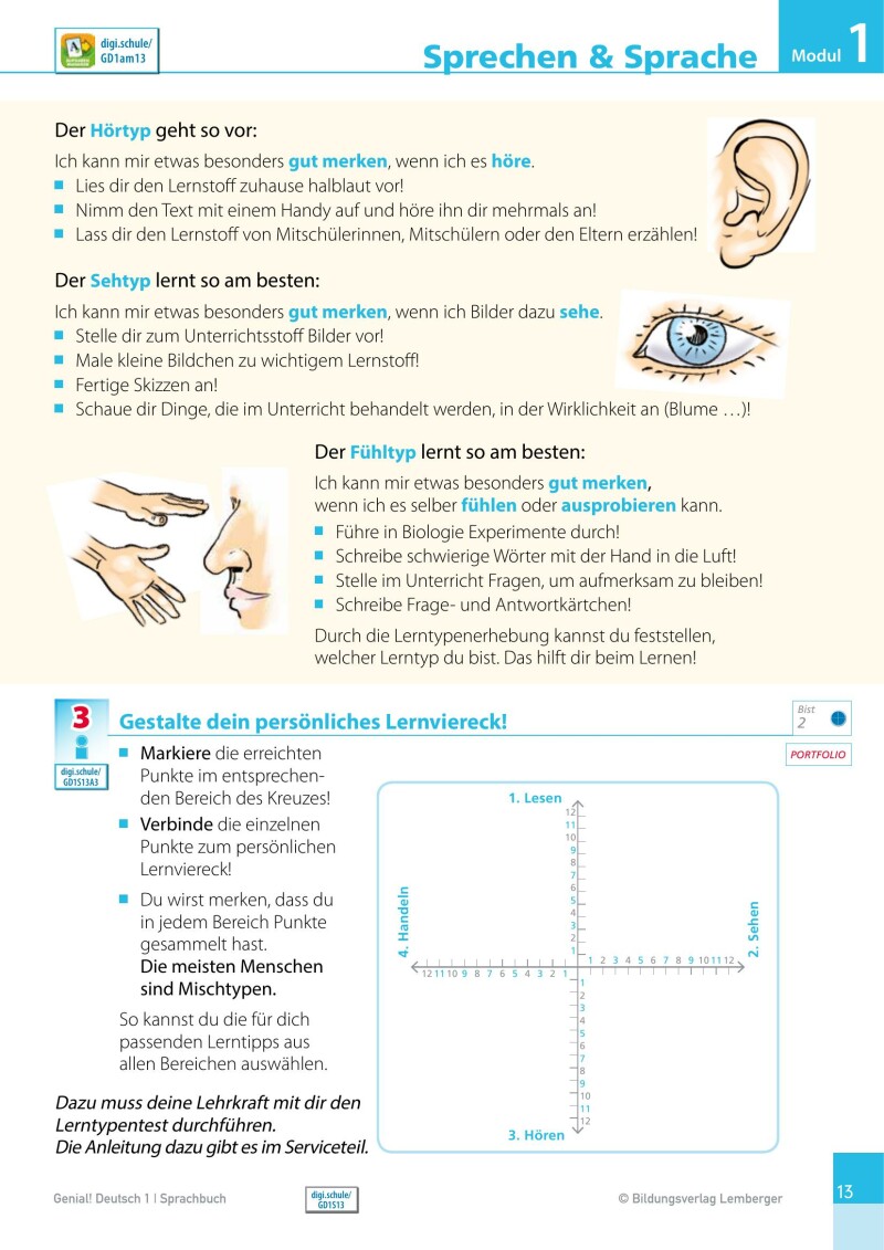 Genial! Deutsch 1 – Sprachbuch IKT / Schulbuch – Classic