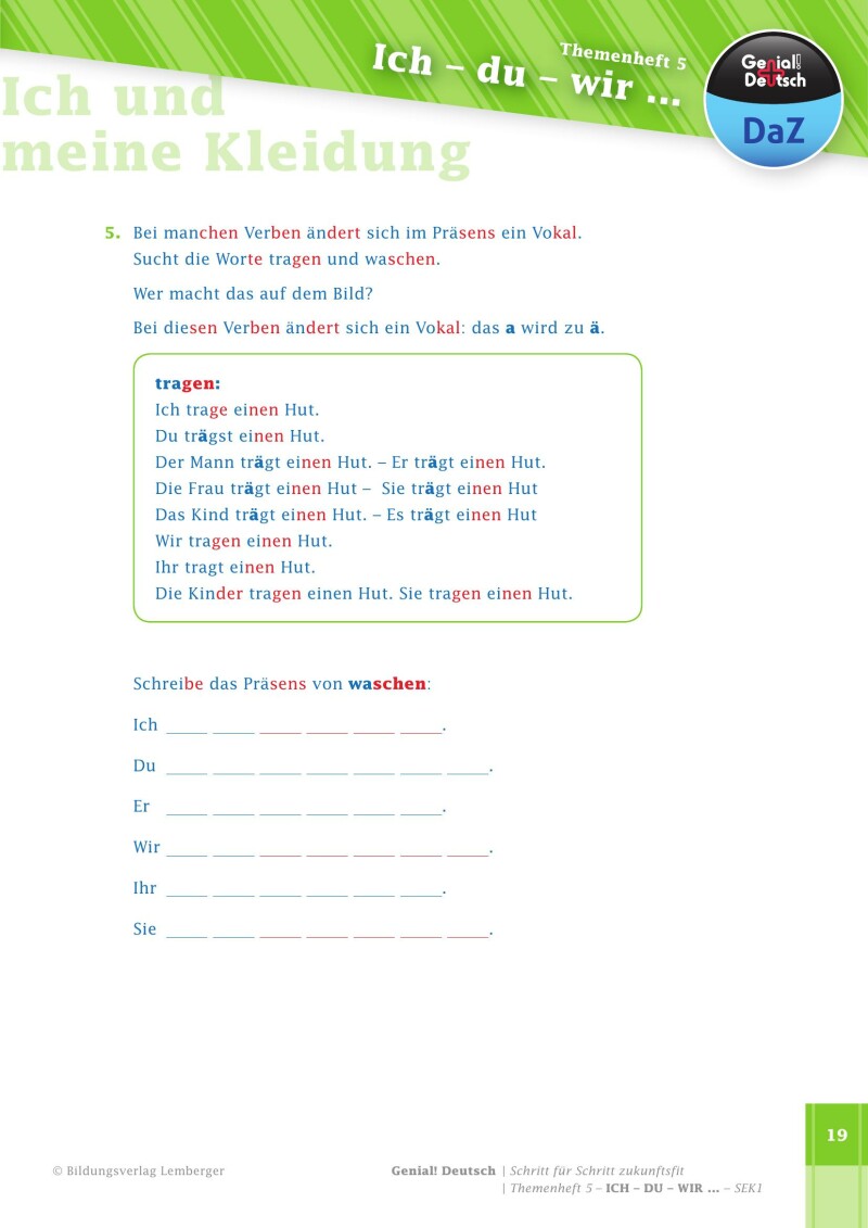 Genial! Deutsch DAZ - Schritt für Schritt zukunftsfit - Schulbuch - Themenheft 5 Sekundarstufe 1 - silbierte Ausgabe: Ich-du wir ...