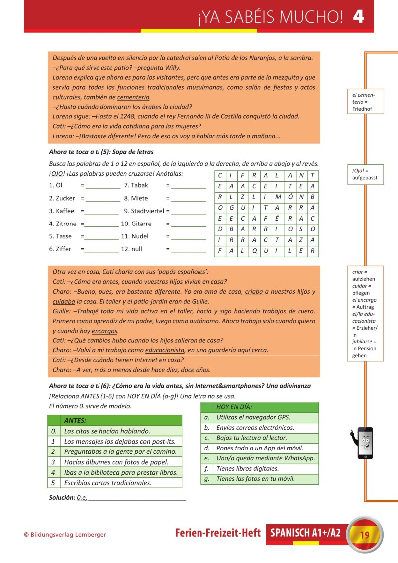 Spanisch – Ferien-Freizeit-Heft A1+/A2