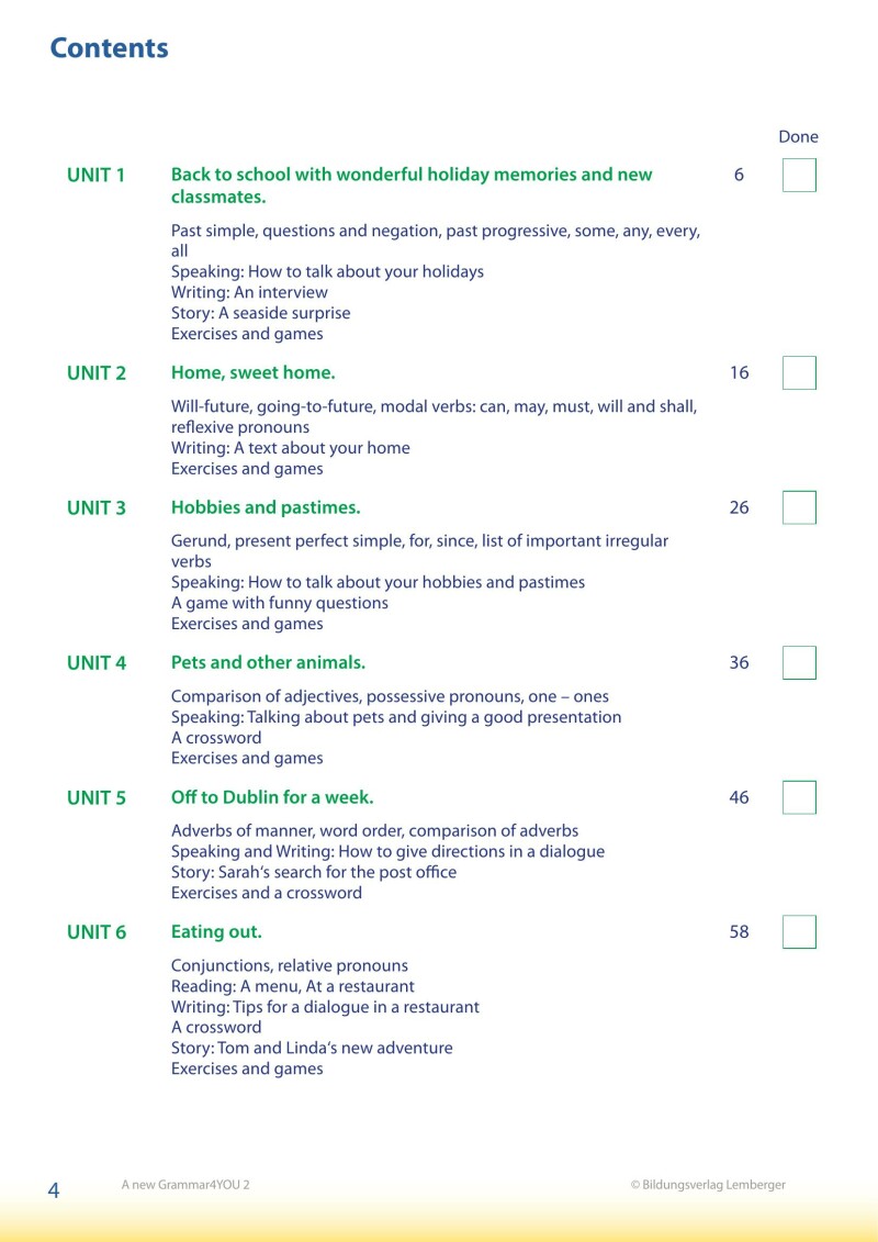 Modern English – A new Grammar4YOU_Band 2 (A1/A2)