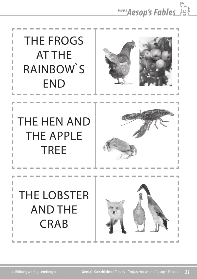 Genial! Geschichte 2 – topics 3: Trojan Horse – Greek Fables